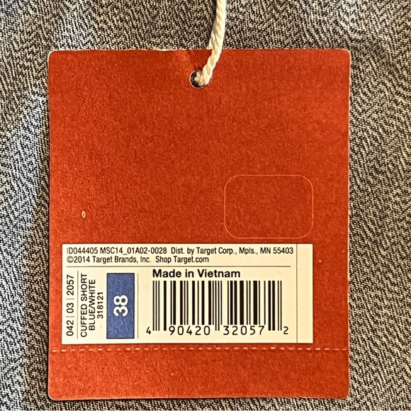 Mossimo Supply Co Blue-Grey Heather Flat Front Short 38W NWT - Picture 5 of 10